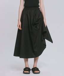 PUFF FLARED SKIRT BLACK