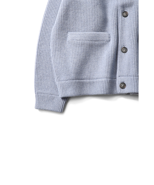 HORLISUN(ホーリーサン)の「Annette Superfine Wool Heavy Rib Knit Cardigan Melange Blue(カーディガン/ボレロ・レディース・その他・MEDIUM/LARGE)」の2枚目の写真
