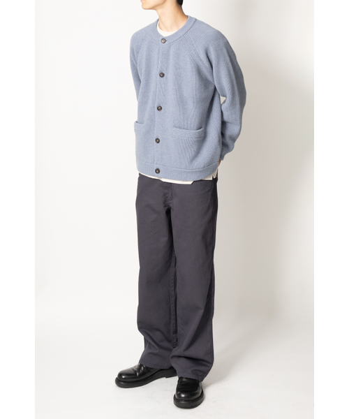 HORLISUN(ホーリーサン)の「Annette Superfine Wool Heavy Rib Knit Cardigan Melange Blue(カーディガン/ボレロ・レディース・その他・MEDIUM/LARGE)」の9枚目の写真