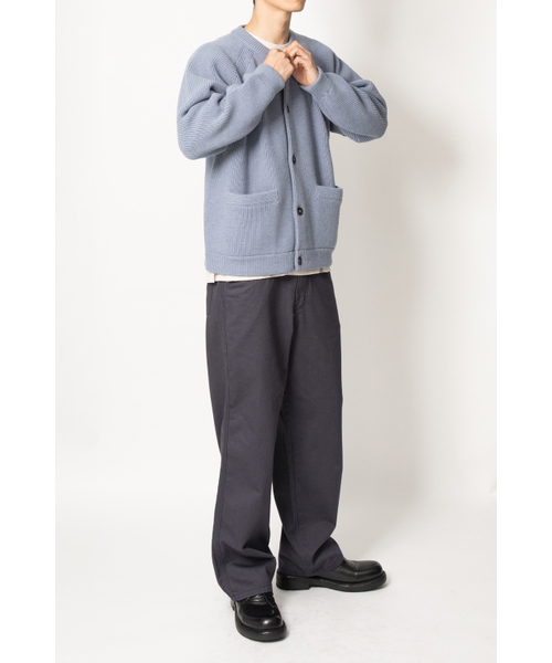 HORLISUN(ホーリーサン)の「Annette Superfine Wool Heavy Rib Knit Cardigan Melange Blue(カーディガン/ボレロ・レディース・その他・MEDIUM/LARGE)」の10枚目の写真
