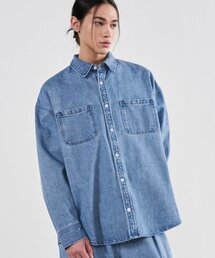 OURDAYZ（アワーデイズ）の「オーバーサイズデニムシャツジャケット [WASHED BLUE]（デニムジャケット）」