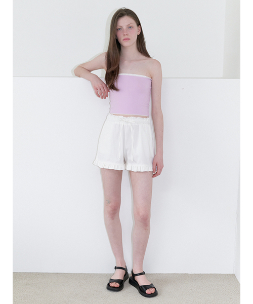 KINDABABY(カインダベイビー)の「frill cotton shorts - off white(その他パンツ・レディース・アイボリー・FREE)」の1枚目の写真