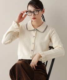 RAGEBLUE（レイジブルー）の「アイレット編み/クロシェカラーコンパクトカーディガン（カーディガン/ボレロ）」