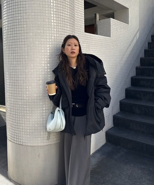 CROSS LAYERED FLOCKY TULLE TOP（Tシャツ/カットソー）｜Ameri