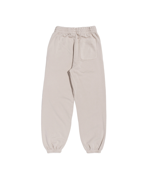 BECANVAS(ビキャンバス)の「BECANVAS PIGMENT DYDE OVERFIT JOGGER SEWATPANTS (SAND BEIGE)(スウェットパンツ・レディース・サンドベージュ・LARGE/MEDIUM/SMALL)」の2枚目の写真
