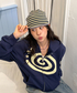 AMOU（アモウ）の「Molly Hoodie Zip Up NAVY（パーカー・2）」