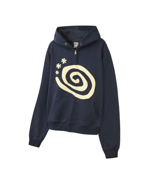 Molly Hoodie Zip Up NAVY（パーカー）｜AMOU（アモウ）のファッション