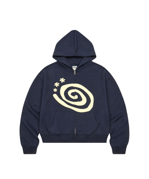 Molly Hoodie Zip Up NAVY（パーカー）｜AMOU（アモウ）のファッション