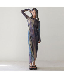 REVOIRSIS（ルヴォアシス）の「RVIS net maxi dresses multi（ワンピース）」
