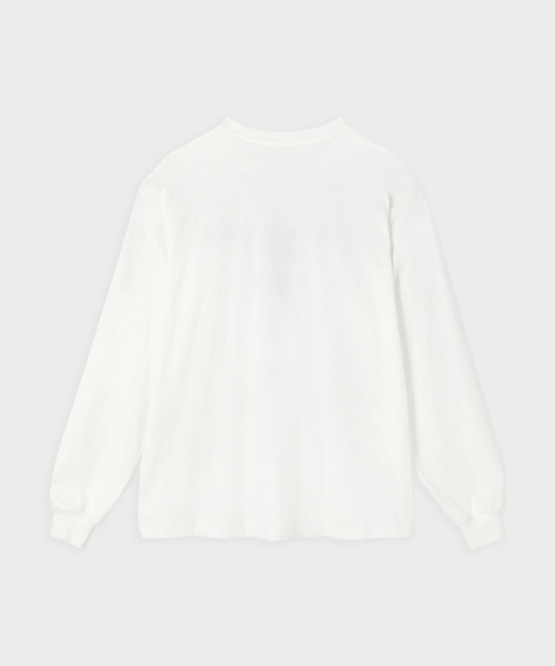 mydeepbluememories（マイディープブルーメモリーズ）の「THREE LOGO LONG SLEEVE T(WHITE)（Tシャツ/カットソー・レディース・ホワイト・FREE）」の2枚目の写真