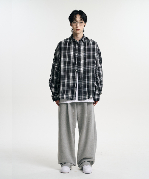 MOOVN(ムブン)の「オーバーサイズチェックシャツブラック(シャツ/ブラウス・メンズ・ブラック・SMALL/MEDIUM/LARGE)」の12枚目の写真