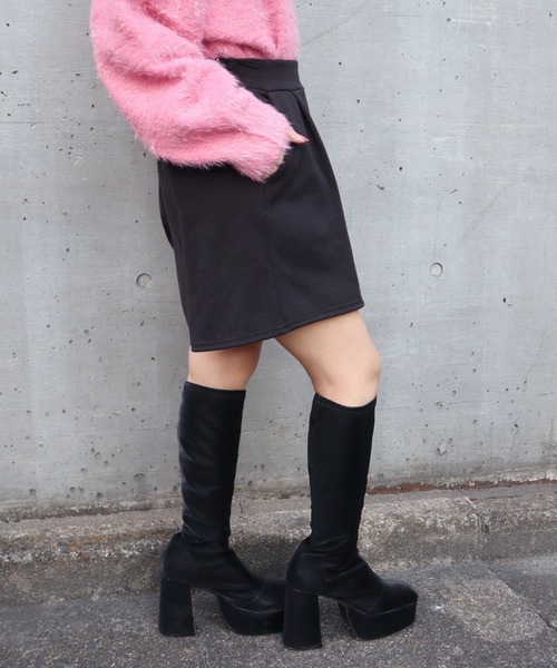 CECIL McBEE（セシルマクビー）の「起毛ショートパンツ（その他パンツ・レディース・ブラック/チャコールグレー/ブラウン・MEDIUM/LARGE）」の8枚目の写真