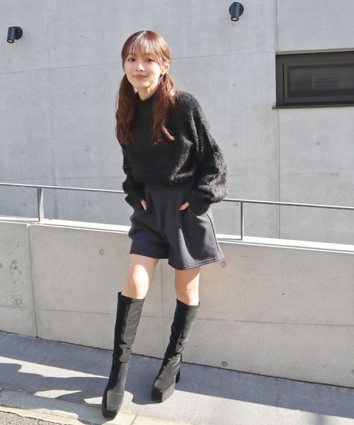 CECIL McBEE（セシルマクビー）の「起毛ショートパンツ（その他パンツ・レディース・ブラック/チャコールグレー/ブラウン・MEDIUM/LARGE）」の17枚目の写真