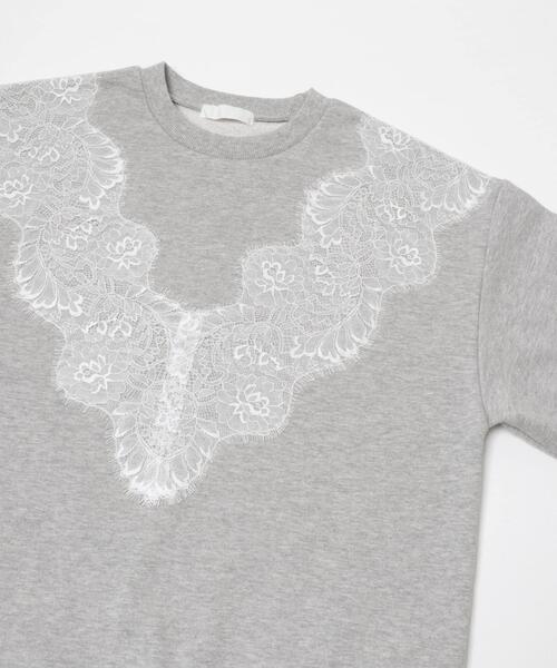 SENSE OF PLACE by URBAN RESEARCH（センスオブプレイスバイアーバンリサーチ）の「レースルーズスウェット（スウェット・レディース・チャコールグレー/グレー/オートミール・ONE）」の16枚目の写真