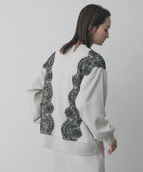 SENSE OF PLACE by URBAN RESEARCH（センスオブプレイスバイアーバンリサーチ）の「レースルーズスウェット（スウェット・レディース・チャコールグレー/グレー/オートミール・ONE）」の19枚目の写真