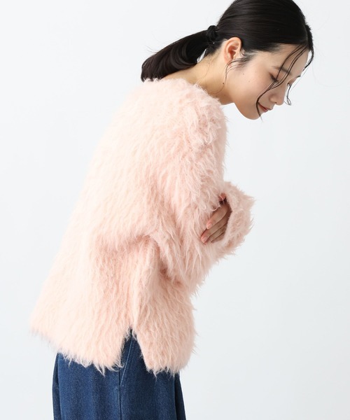 studio CLIP（スタディオクリップ）の「《natural by clip》3ゲージウール混起毛プルオーバー（ニット/セーター・レディース・チャコール/ピンク/ライトベージュ・FREE）」の17枚目の写真