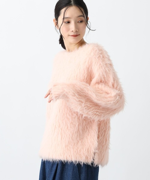 studio CLIP（スタディオクリップ）の「《natural by clip》3ゲージウール混起毛プルオーバー（ニット/セーター・レディース・チャコール/ピンク/ライトベージュ・FREE）」の18枚目の写真