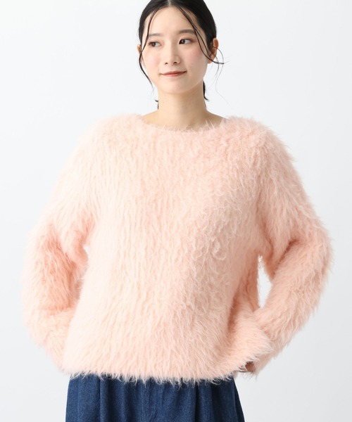 studio CLIP（スタディオクリップ）の「《natural by clip》3ゲージウール混起毛プルオーバー（ニット/セーター・レディース・チャコール/ピンク/ライトベージュ・FREE）」の20枚目の写真