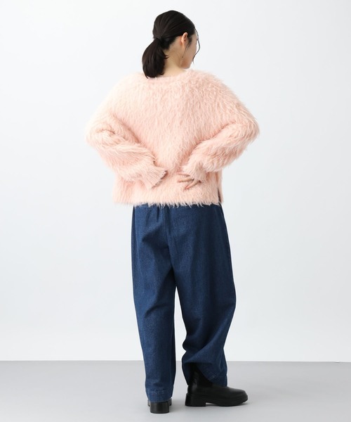 studio CLIP（スタディオクリップ）の「《natural by clip》3ゲージウール混起毛プルオーバー（ニット/セーター・レディース・チャコール/ピンク/ライトベージュ・FREE）」の22枚目の写真