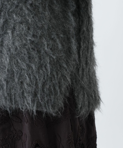 studio CLIP（スタディオクリップ）の「《natural by clip》3ゲージウール混起毛プルオーバー（ニット/セーター・レディース・チャコール/ピンク/ライトベージュ・FREE）」の11枚目の写真