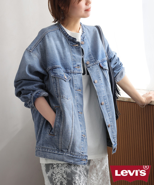 EDIFICE Levi's 別注デニムジャケット'COLLARLESS' エディフィス EDIFICE Levi's(リーバイス) 別注 Type 1 Trucker Jacket