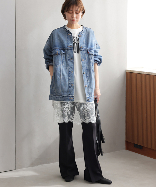 Levi's（リーバイス）の「［26SS新作］別注【LEVI’S】COLLARLESS XL TRUCKER：デニムジャケット（デニムジャケット・レディース・ブルー・X-SMALL/SMALL）」の10枚目の写真