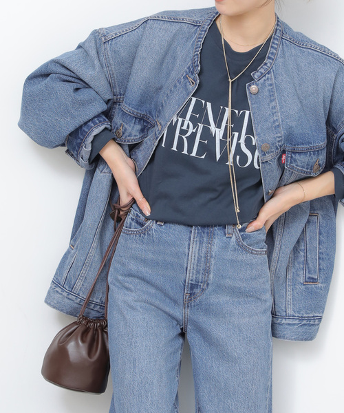 26SS新作］別注【LEVI'S】COLLARLESS XL TRUCKER：デニムジャケット