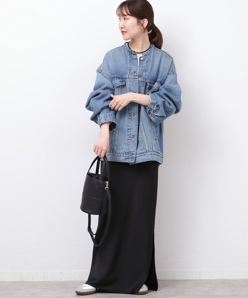 別注【LEVI'S】COLLARLESS XL TRUCKER：デニムジャケット（デニム