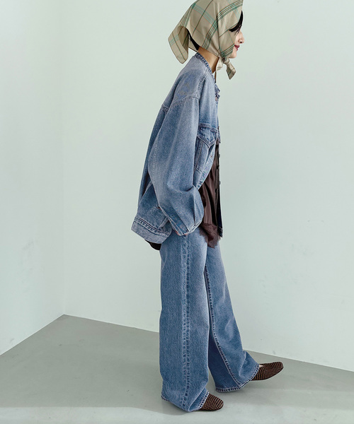 26SS新作］別注【LEVI'S】COLLARLESS XL TRUCKER：デニムジャケット