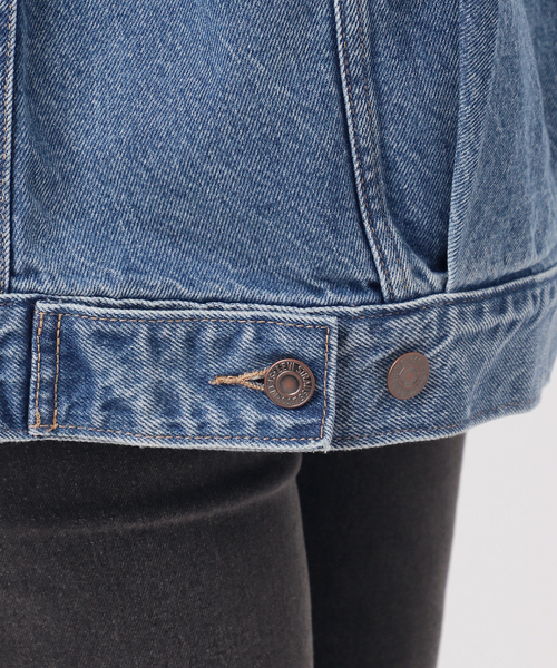 別注【LEVI'S】COLLARLESS XL TRUCKER：デニムジャケット（デニム