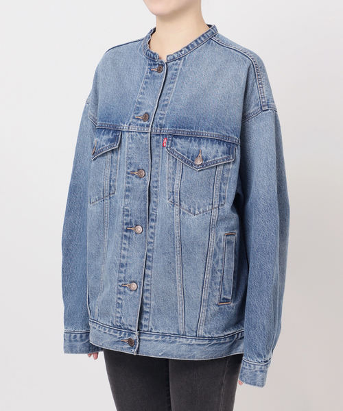 別注【LEVI'S】COLLARLESS XL TRUCKER：デニムジャケット（デニム