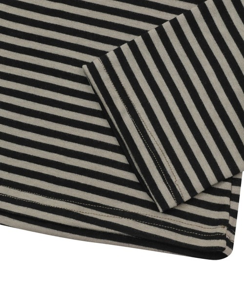 MUCENT（ムセント）の「MUCENT／ＵネックボーダーロングスリーブT（Tシャツ/カットソー・レディース・ベージュ/チャコール/ホワイト・FREE）」の14枚目の写真