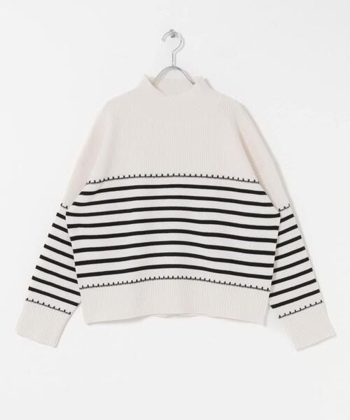 ITEMS URBANRESEARCH（アイテムズ アーバンリサーチ）の「ハイネックステッチニット（ニット/セーター・レディース・グリーン系その他/ホワイト系その他/グレー・FREE）」の10枚目の写真