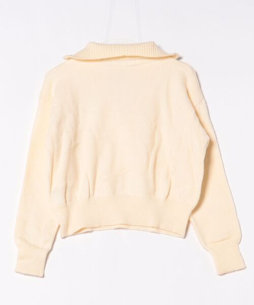 GORGE（ゴージ）の「《ハーフZIP×ショート丈》レディース ニットプルオーバー リブ切替 秋冬（ニット/セーター・レディース・オレンジ/アイボリー/ブラック・F）」の13枚目の写真