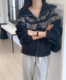 ダブルジップアップ」に該当するレディースのニット/セーター