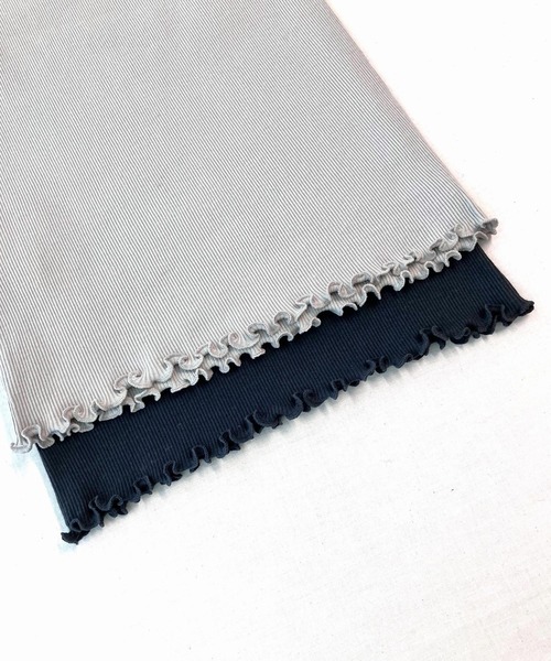 Q（キュー）の「バイカラーテレコロンT（Tシャツ/カットソー・レディース・チャコールグレー/ライトグレー・MEDIUM）」の13枚目の写真