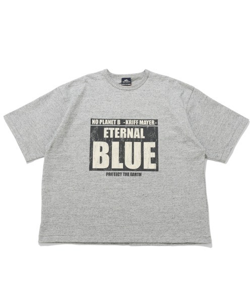 KRIFF MAYER(クリフメイヤー)の「やわらかヘビー天竺T(BLUE)(Tシャツ/カットソー・メンズ・グレー/ナチュラル/チャコール・X-LARGE/LARGE/MEDIUM)」の2枚目の写真