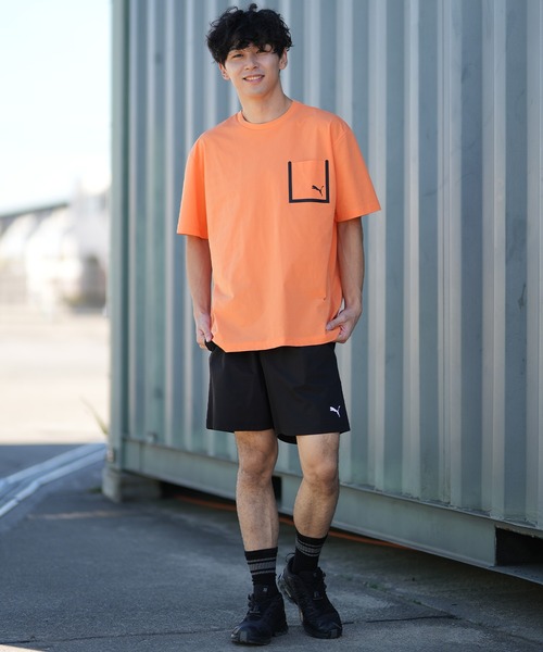 PUMA(プーマ)の「PUMA/プーマ ハーフパンツ ショートパンツ ロゴ ワンポイント UVカット 軽量 速乾 693747(その他パンツ・メンズ・オリーブ/コーラル/ブラック・XL/L/M)」の4枚目の写真