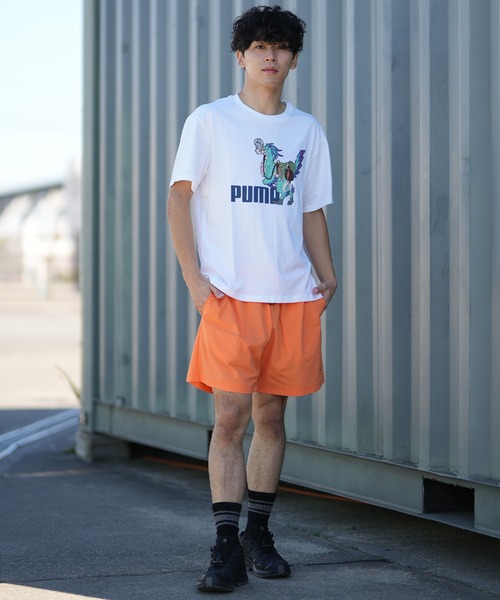 PUMA(プーマ)の「PUMA/プーマ ハーフパンツ ショートパンツ ロゴ ワンポイント UVカット 軽量 速乾 693747(その他パンツ・メンズ・オリーブ/コーラル/ブラック・XL/L/M)」の14枚目の写真