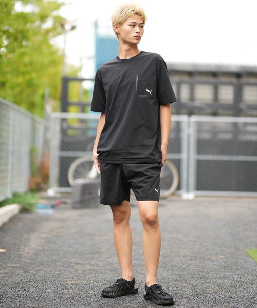 PUMA(プーマ)の「PUMA/プーマ ハーフパンツ ショートパンツ ロゴ ワンポイント UVカット 軽量 速乾 693747(その他パンツ・メンズ・オリーブ/コーラル/ブラック・XL/L/M)」の20枚目の写真