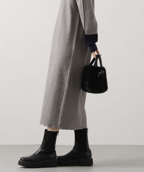 セール】ライン配色ミラノリブワンピース（ワンピース）｜Gready