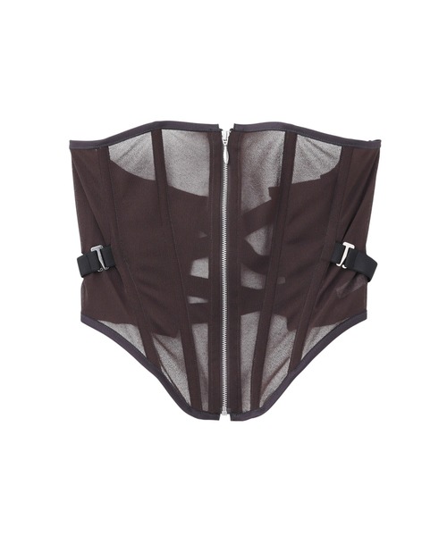 JOHN LAWRENCE SULLIVAN(ジョンローレンスサリバン)の「SEE-THROUGH CORSET(Tシャツ/カットソー・レディース・ブラック/ベージュ/ブラウン・ONE SIZE)」の3枚目の写真