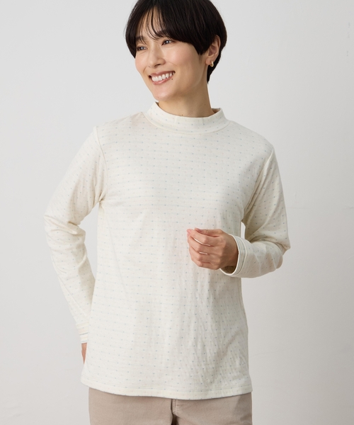 DECOY SINCE 1981(デコイシンスイチキュウハチイチ)の「ドット柄カットプルオーバー(Tシャツ/カットソー・レディース・アイボリー/ネイビー・M/L/LL)」の5枚目の写真