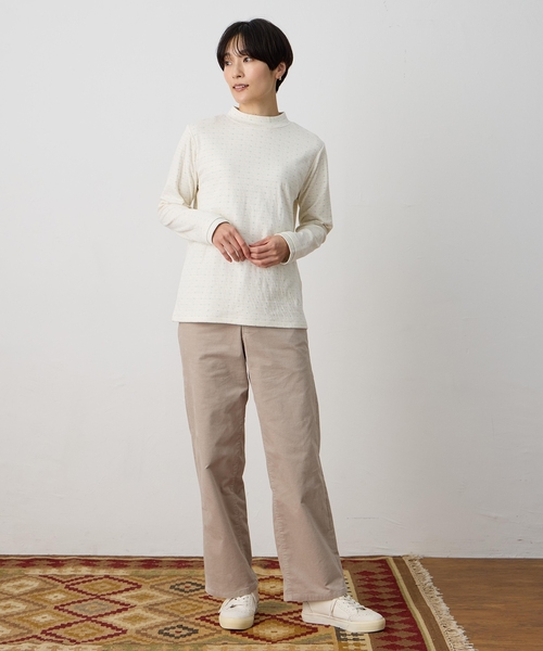 DECOY SINCE 1981(デコイシンスイチキュウハチイチ)の「ドット柄カットプルオーバー(Tシャツ/カットソー・レディース・アイボリー/ネイビー・M/L/LL)」の6枚目の写真