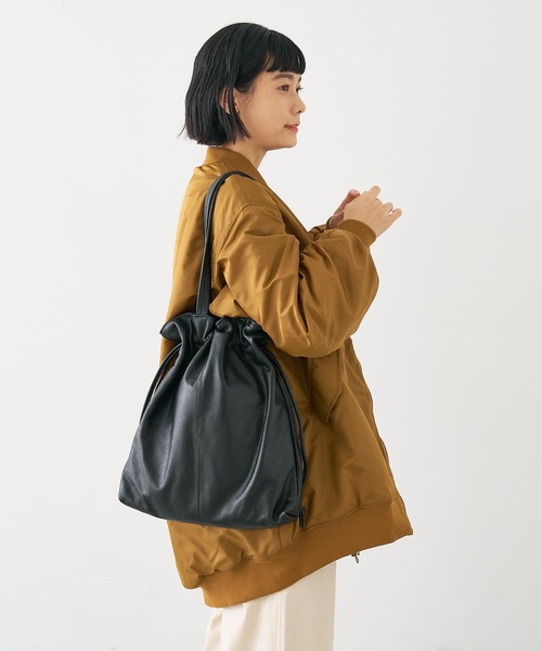 collex（コレックス）の「ロングハンドルキンチャクトートバッグ（トートバッグ・レディース・シルバー/ブラック・フリー）」の13枚目の写真