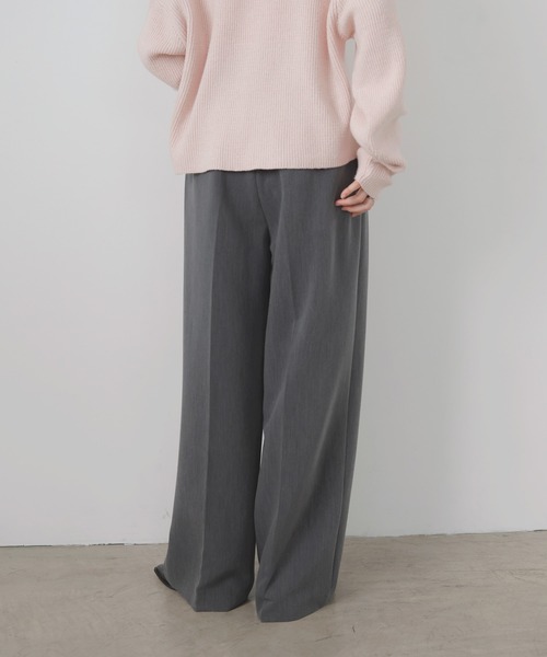 LIAN（リアン）の「ツータックワイドパンツ（スラックス・レディース・チャコールグレー/ブラック/グレイッシュベージュ/モカ・MEDIUM/MT）」の21枚目の写真