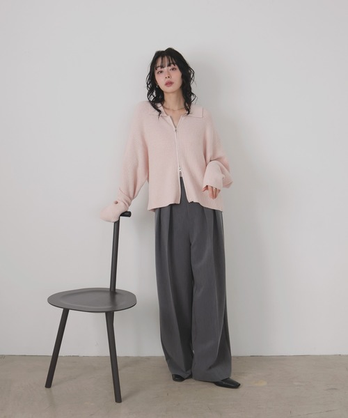 LIAN（リアン）の「ツータックワイドパンツ（スラックス・レディース・チャコールグレー/ブラック/グレイッシュベージュ/モカ・MEDIUM/MT）」の22枚目の写真