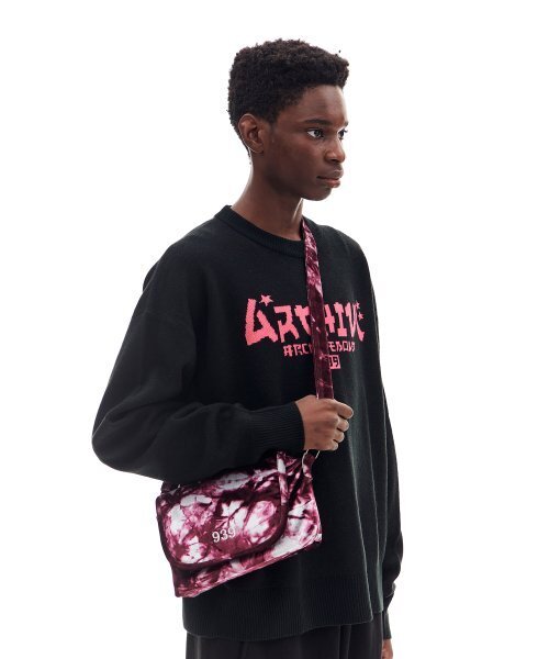 939 VELOUR CROSS BAG (BURGUNDY)