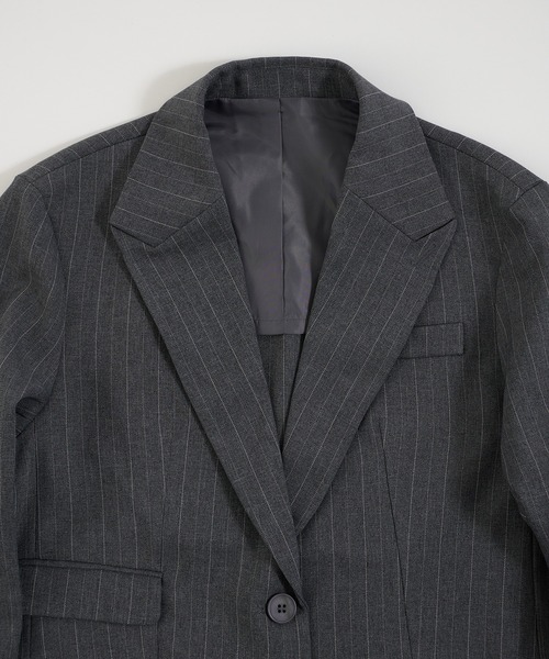 Perushu(ペルーシュ)の「Sheer Layered Jacket/シアー レイヤード ジャケット(テーラードジャケット・レディース・ブラック/チャコールグレー/ブラウン・SMALL/MEDIUM)」の22枚目の写真