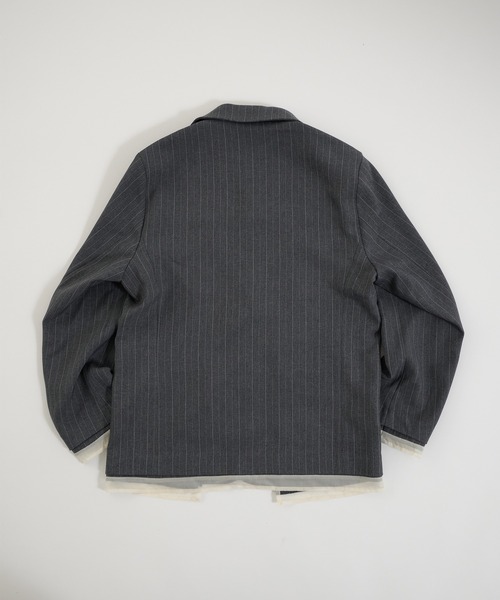 Perushu(ペルーシュ)の「Sheer Layered Jacket/シアー レイヤード ジャケット(テーラードジャケット・レディース・ブラック/チャコールグレー/ブラウン・SMALL/MEDIUM)」の20枚目の写真